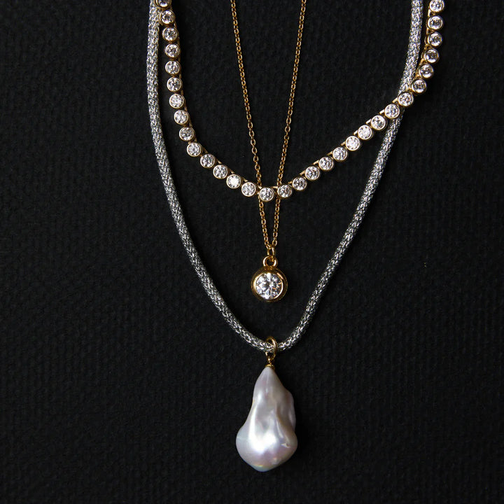 Bezel Tennis Necklace
