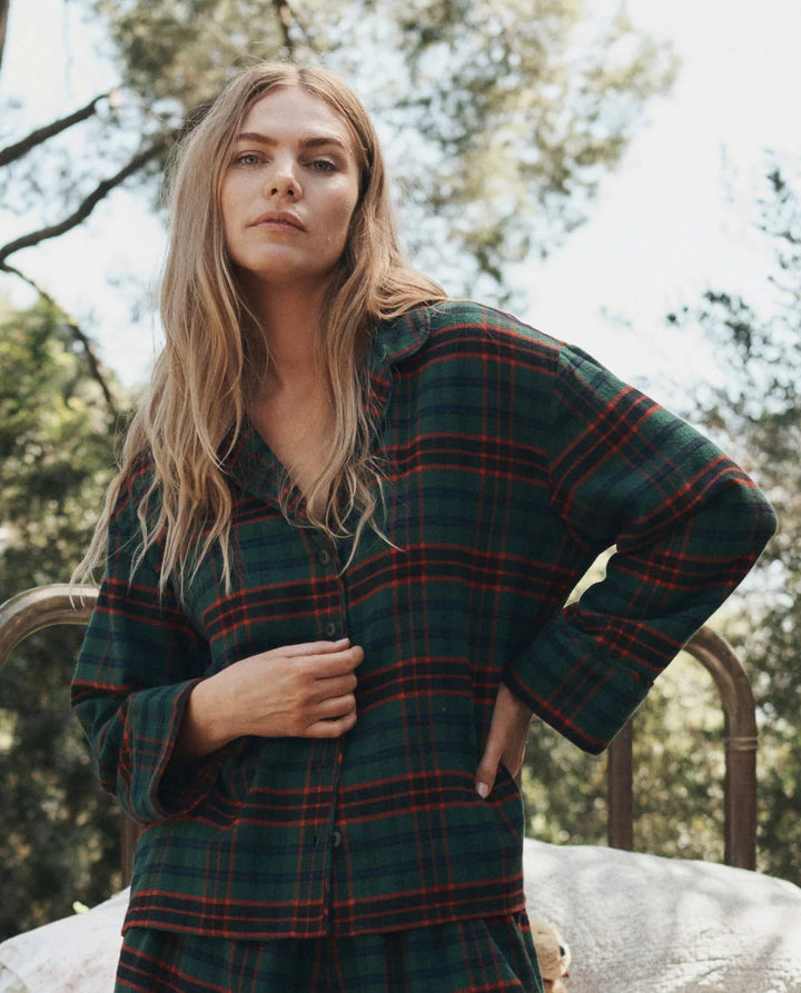 Flannel Pajama Top