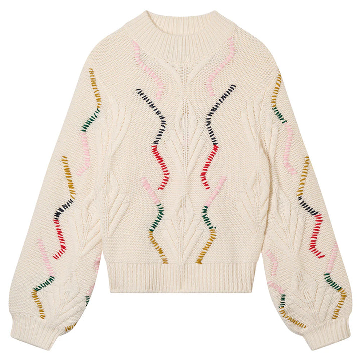 Overstitch Cable Aran Jumper