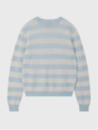 Cashmere Striped Crewneck