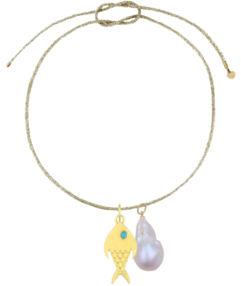Gold Pearl + Fish Cord