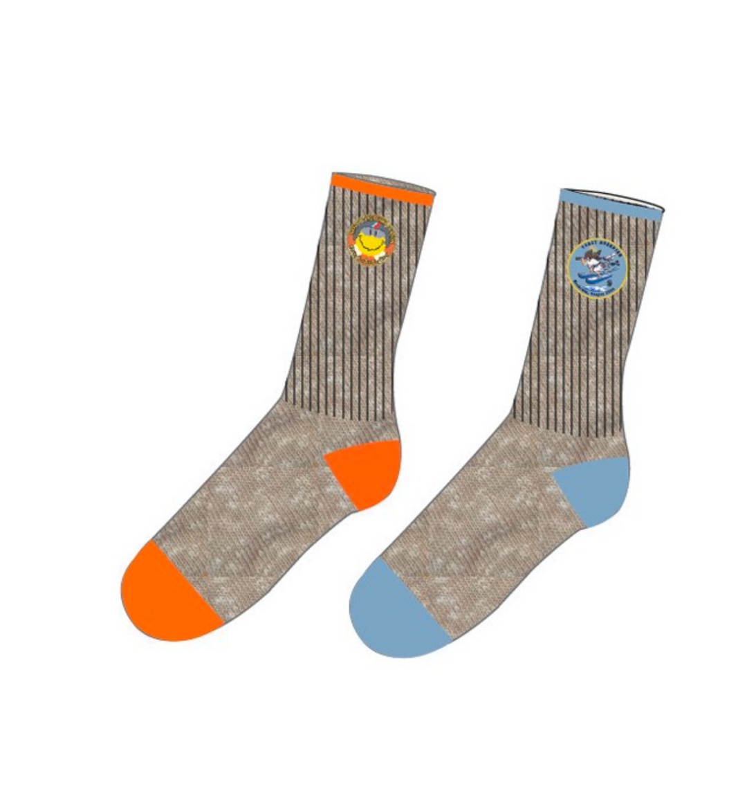 Marled Patch Socks